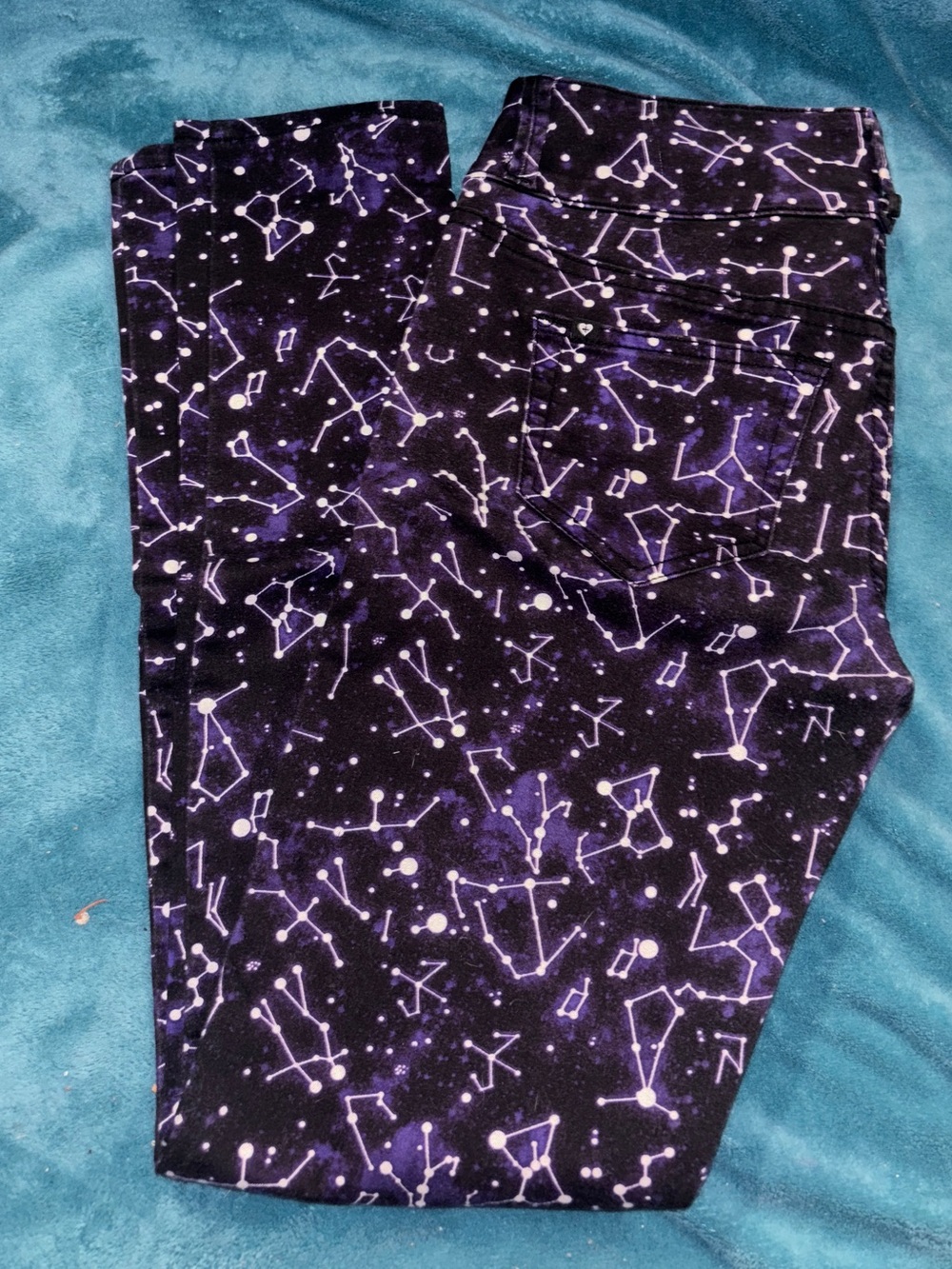 BlackHeart Constellation Skinny Jeans (Purple Galaxy Print)